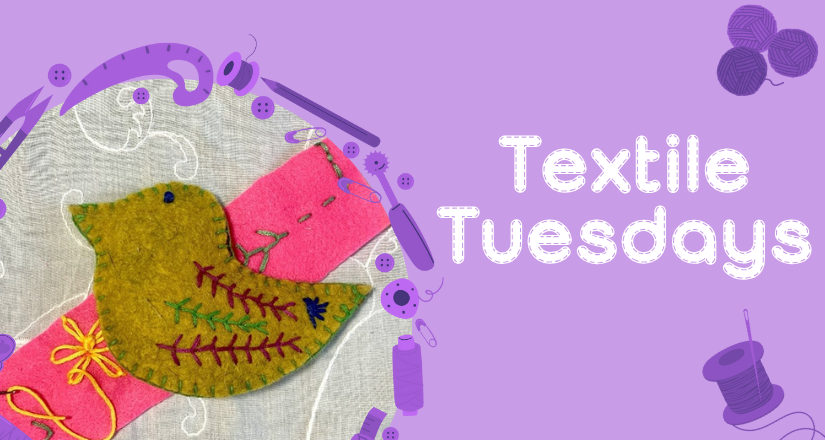 Textile Tuesdays: Decorate a Bookmark or a Tree Ornament